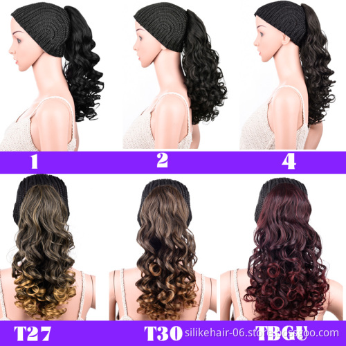 12/18 inch Synthetic clip In draws Ponytail Hair Extension Short Afro Kinky Curly Drawstring Ponytail free sample hair bundle